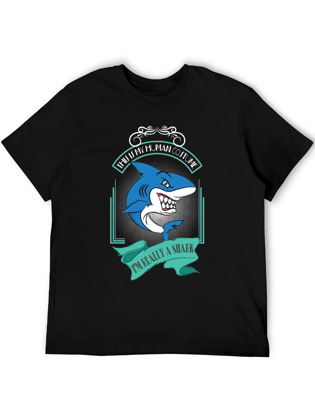 Shark Costume T-Shirt - Funny Halloween Tee