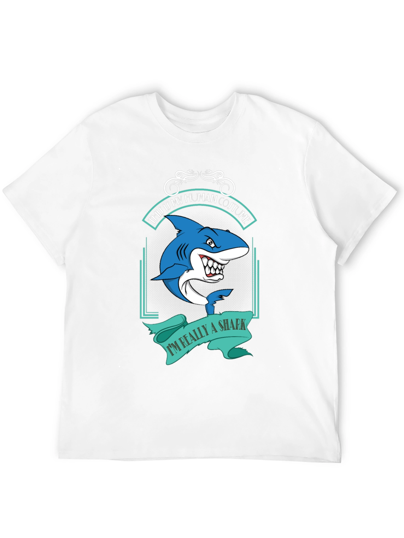 Shark Costume T-Shirt - Funny Halloween Tee