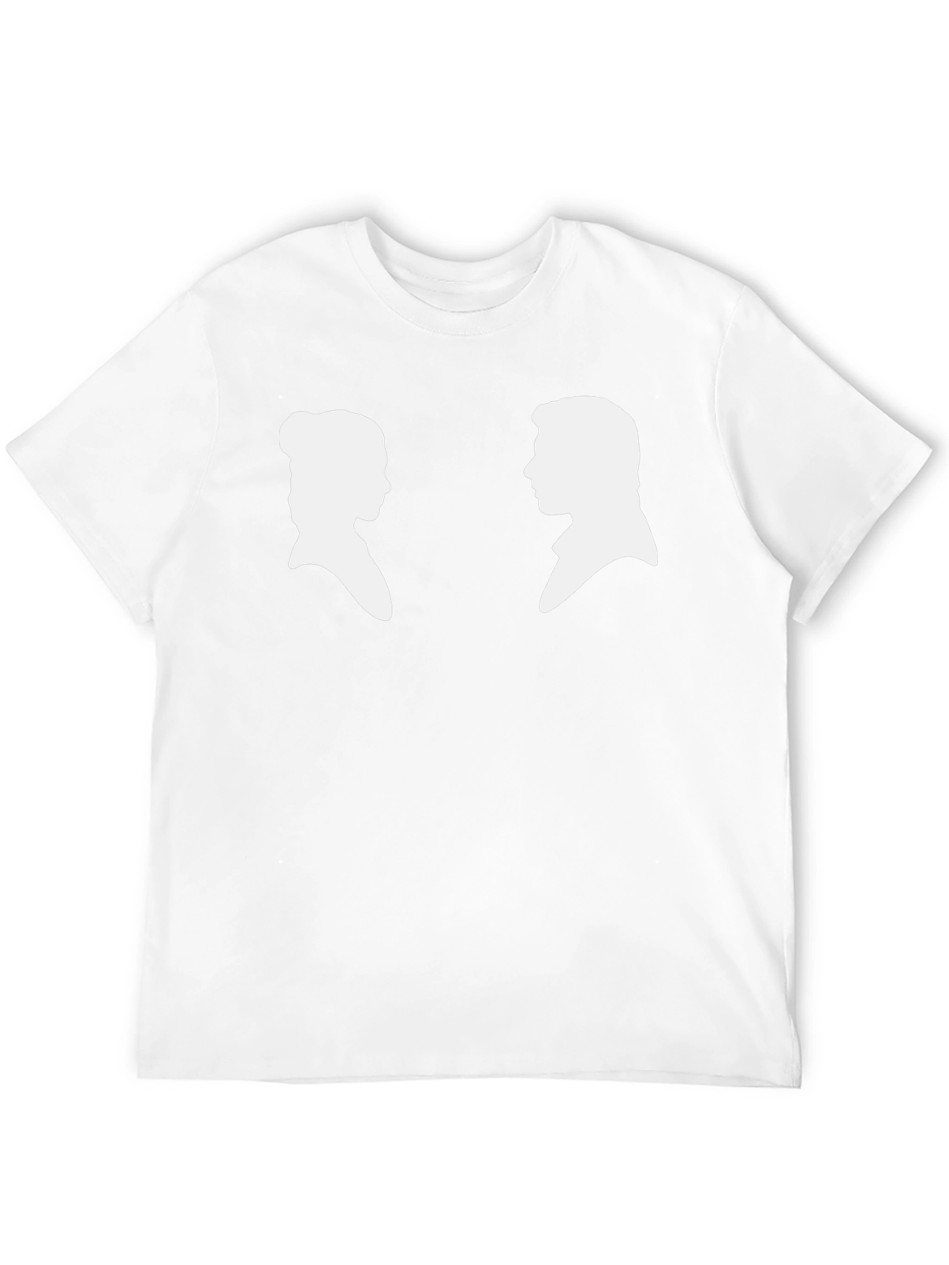 Silhouette Couple Graphic Tee - Black
