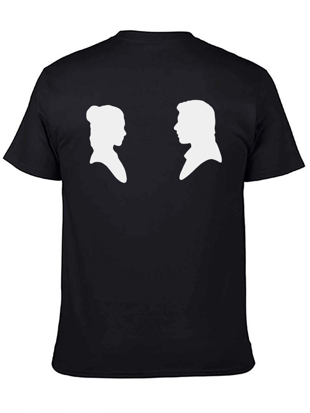 Silhouette Couple Graphic Tee - Black