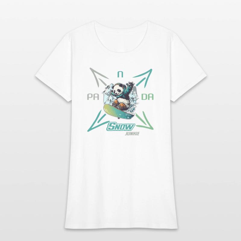 Panda Snow Junkie Snowboarder