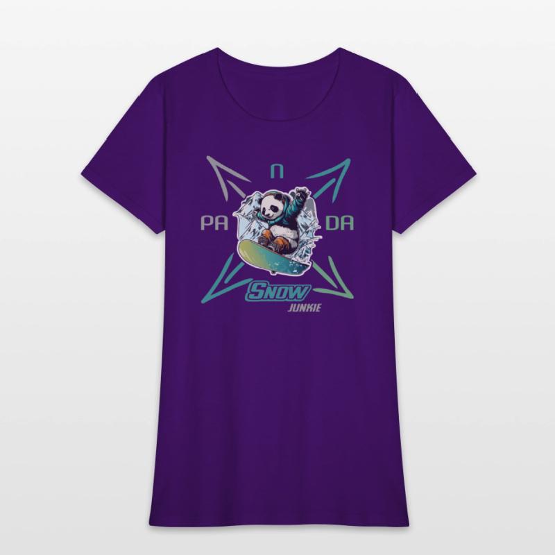 Panda Snow Junkie Snowboarder