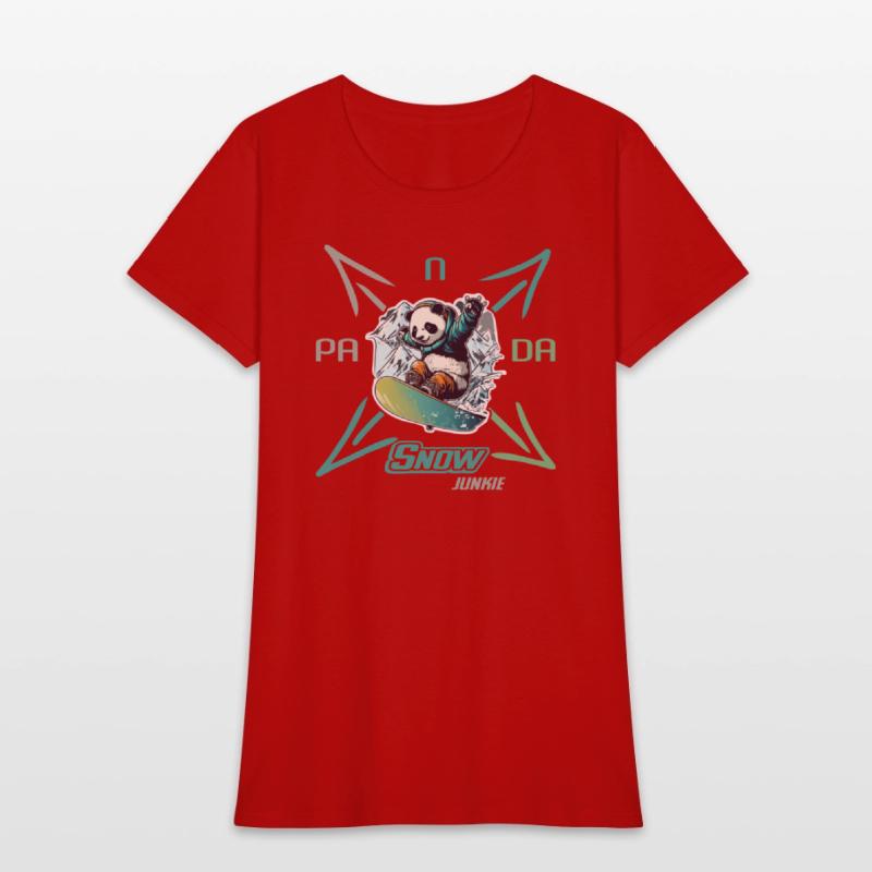 Panda Snow Junkie Snowboarder