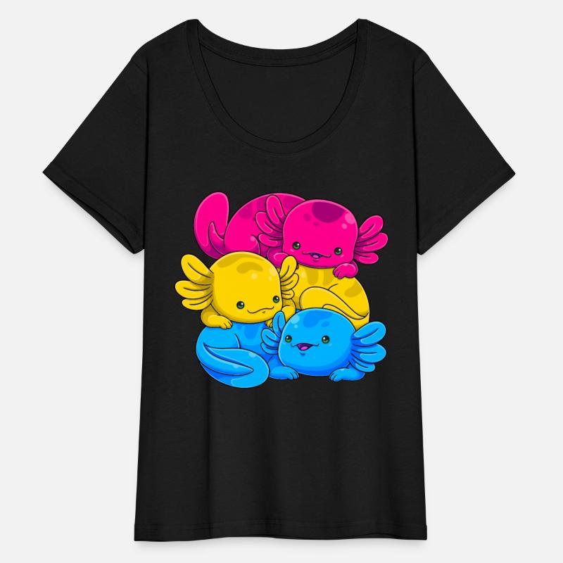 Pansexual Axolotl Pile Pan Pride Flag LGBTQ Gay Pr