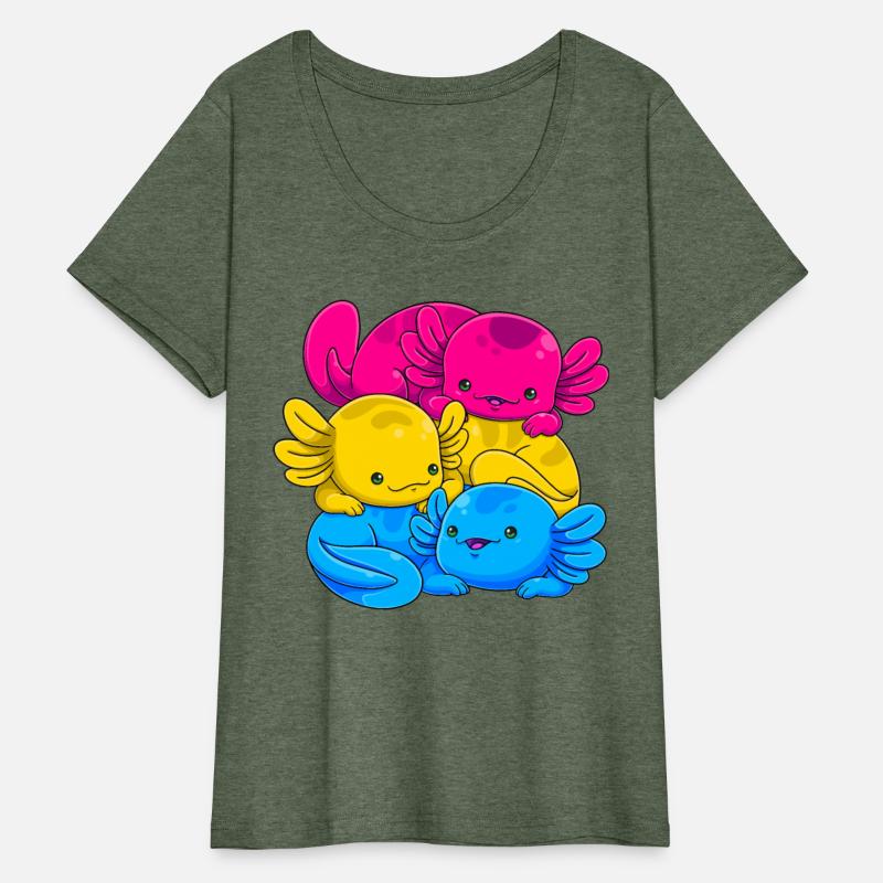 Pansexual Axolotl Pile Pan Pride Flag LGBTQ Gay Pr