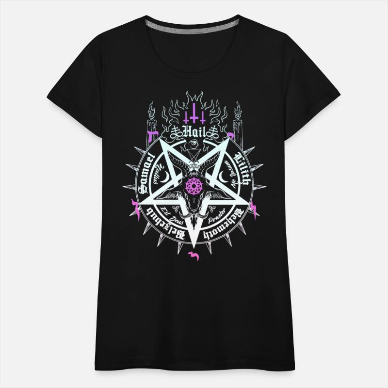 Pastel Goth Hail Satan Sacred Geometry