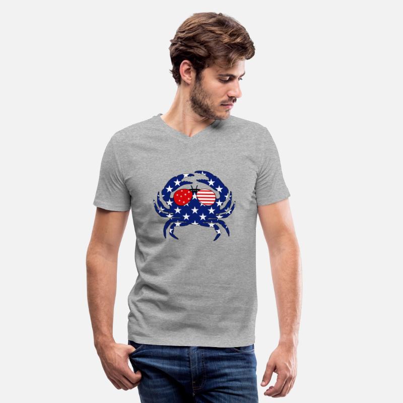Patriotic American Flag Crab with Sunglasses