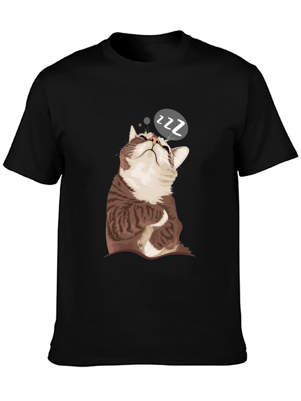 Sleepy Cat Graphic T-Shirt - Comfy Casual Wear