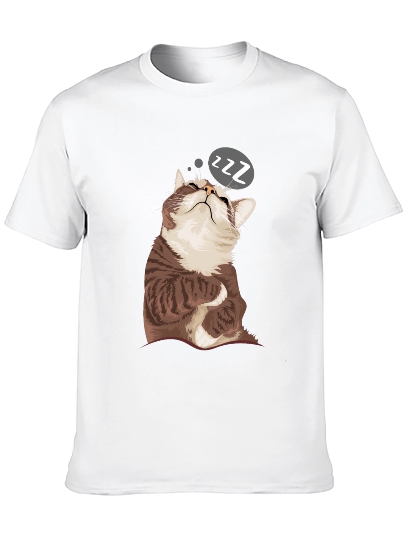 Sleepy Cat Graphic T-Shirt - Comfy Casual Wear