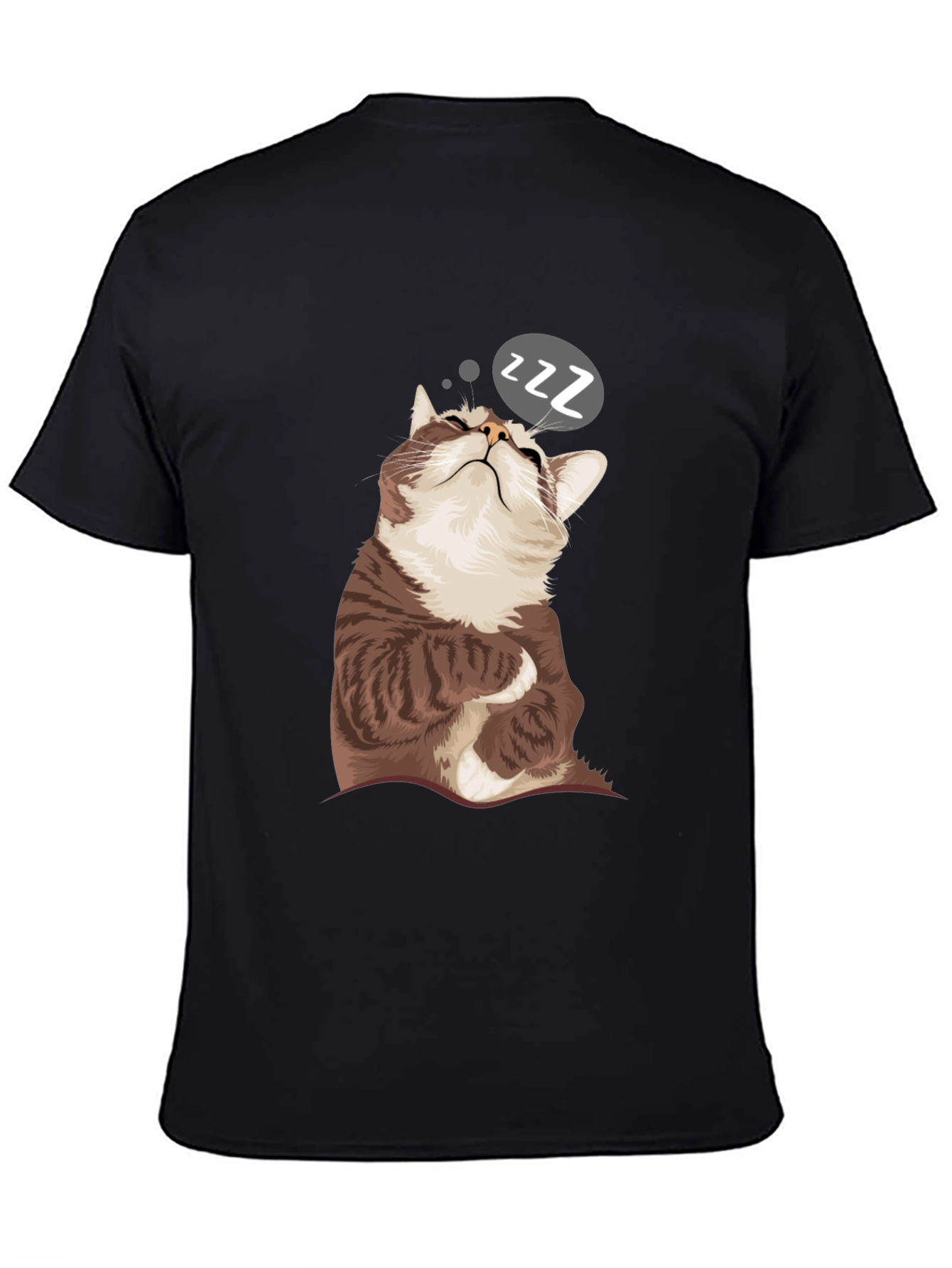 Sleepy Cat Graphic T-Shirt - Comfy Casual Wear