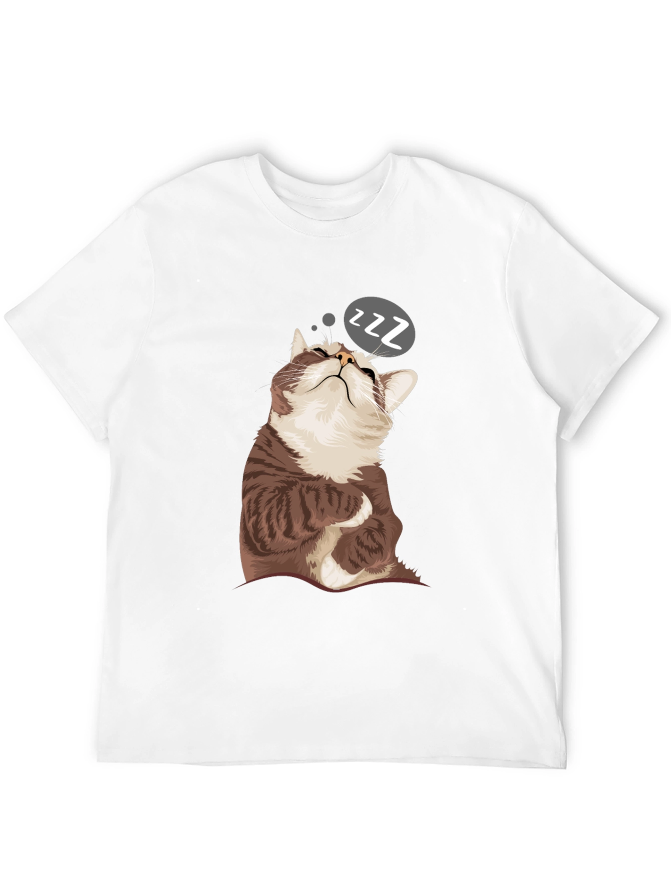 Sleepy Cat Graphic T-Shirt - Comfy Casual Wear