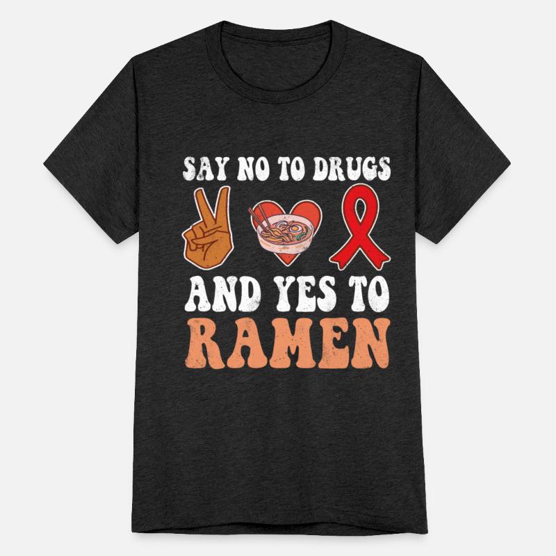 Peace Ribbon Week Awareness Yes Ramen Wear Red
