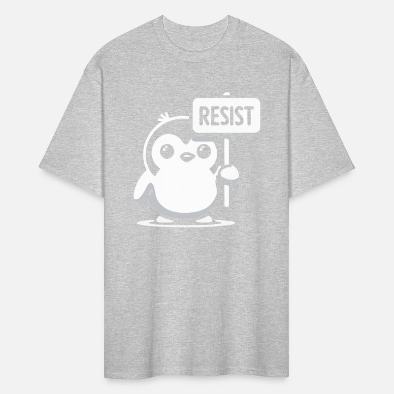 Penguin “RESIST” Protest Design Cartoon graphic