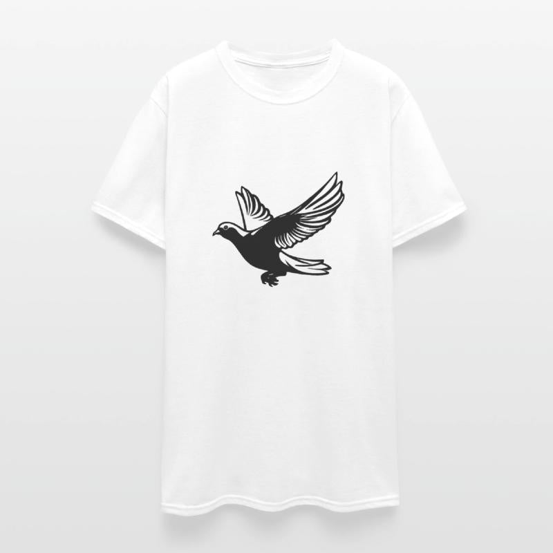 Pigeon In Flight With Wings