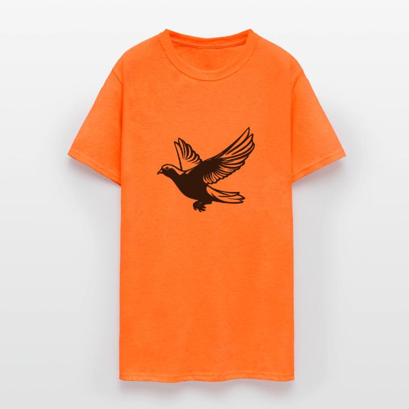 Pigeon In Flight With Wings