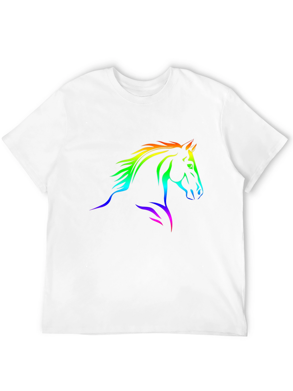 Rainbow Horse Graphic Black T-Shirt