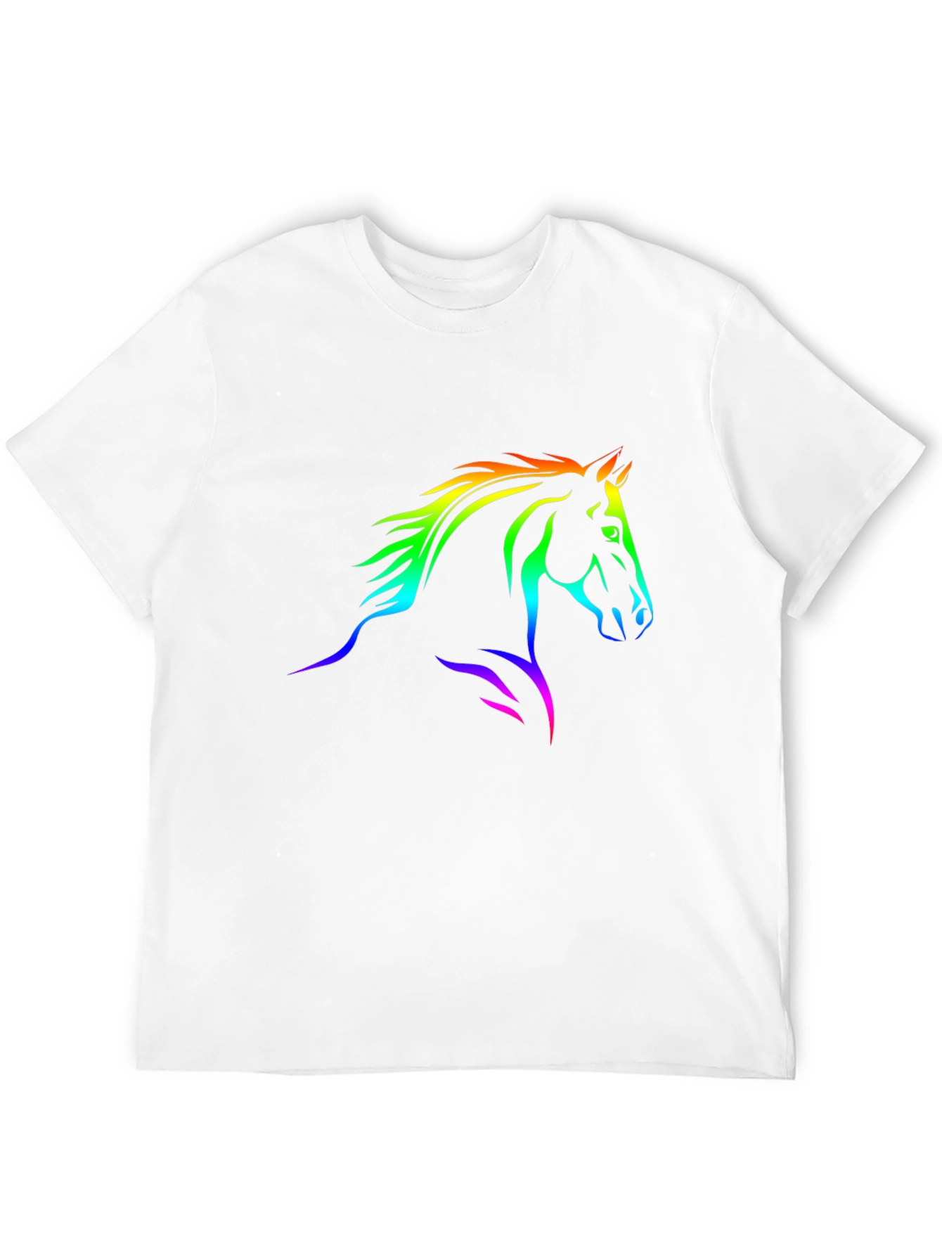 Rainbow Horse Graphic Black T-Shirt