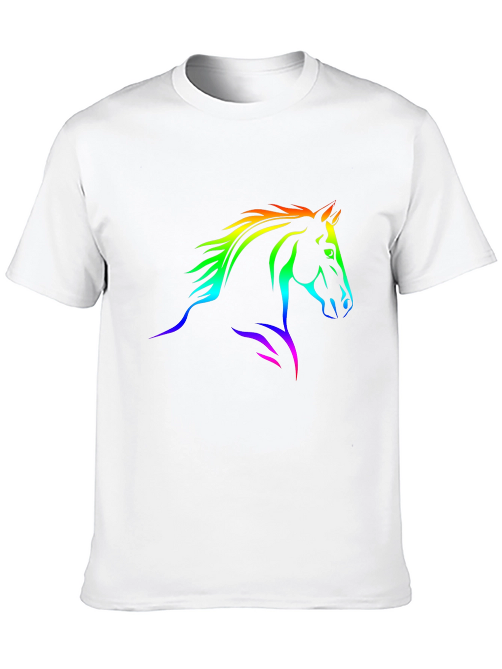 Rainbow Horse Graphic Black T-Shirt