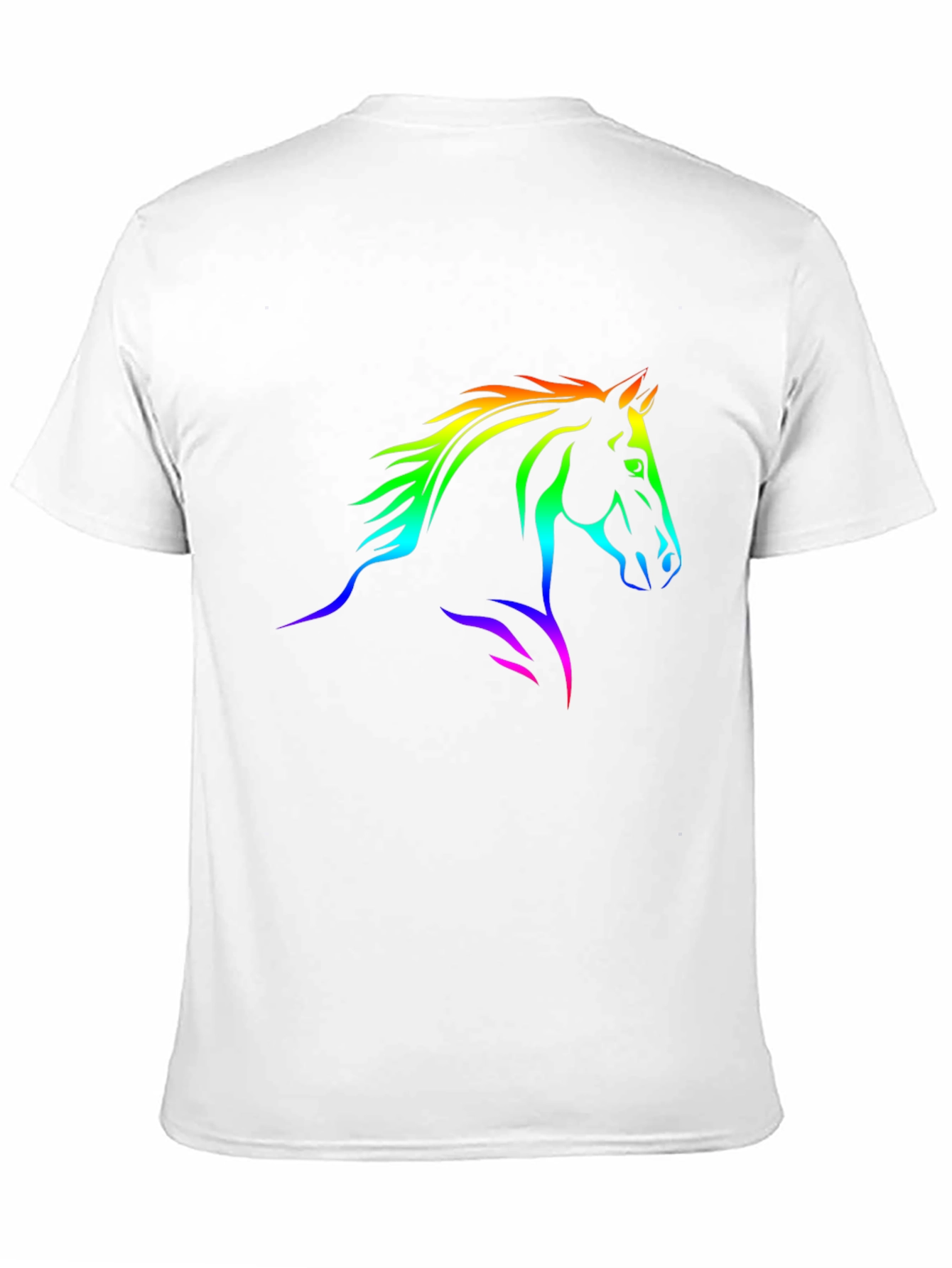 Rainbow Horse Graphic Black T-Shirt