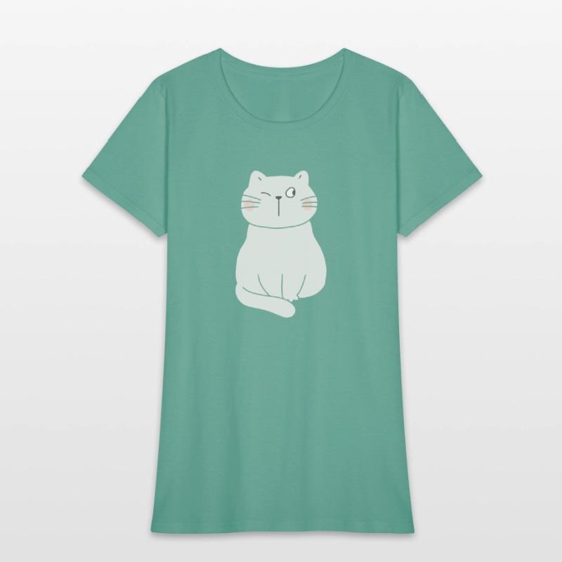 Playful One-Eyed Blink Cat Art for Cat Lovers