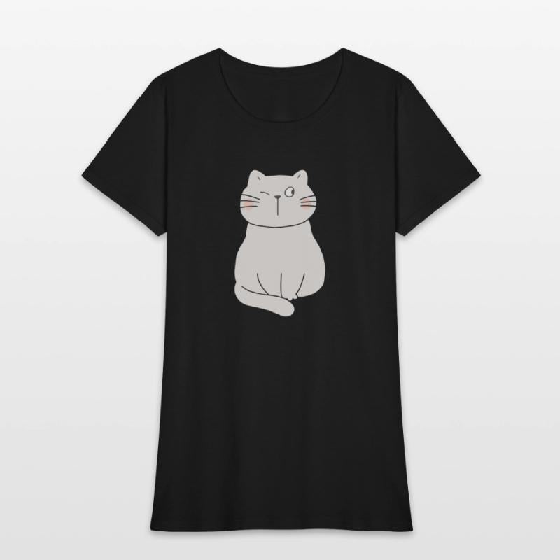 Playful One-Eyed Blink Cat Art for Cat Lovers