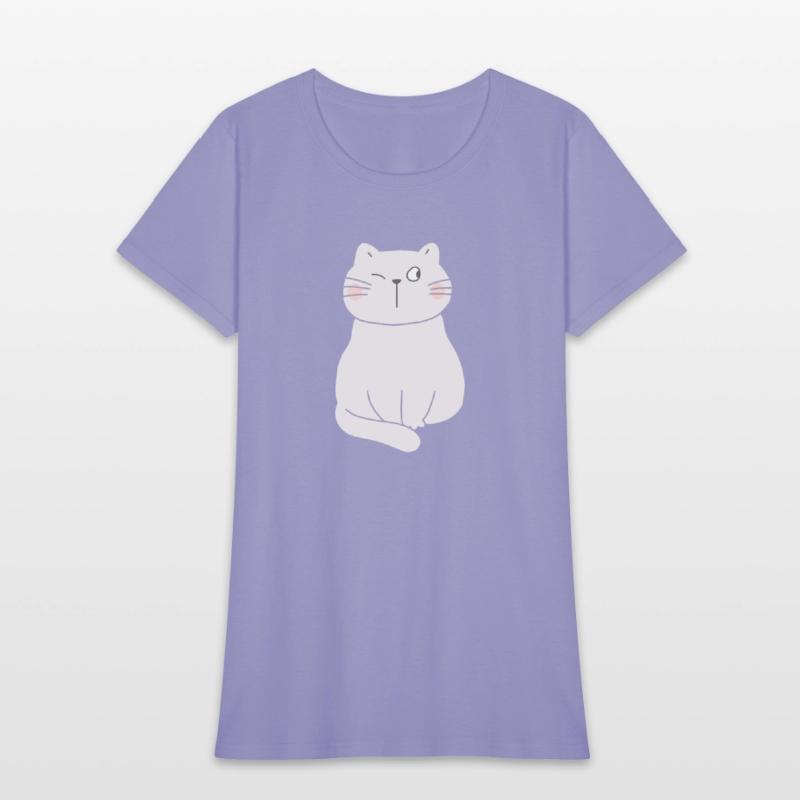 Playful One-Eyed Blink Cat Art for Cat Lovers