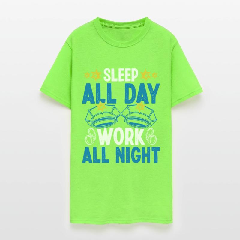 Policeman Sleep all Day Night Shift Police Officer