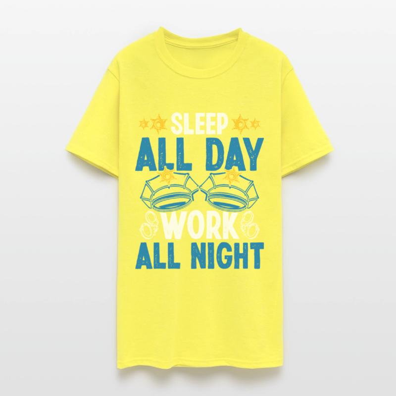 Policeman Sleep all Day Night Shift Police Officer