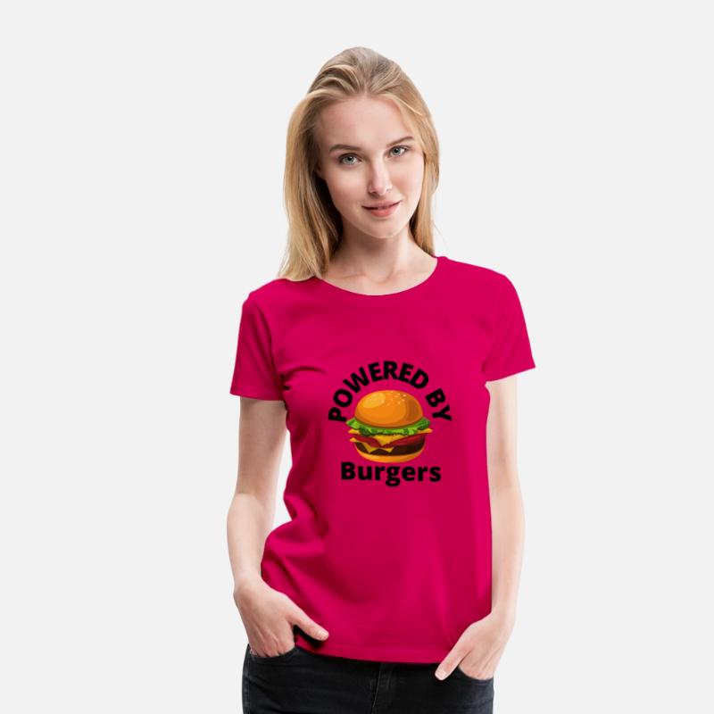 Powered by Burgers - Fast Food Lover - Funny Beef