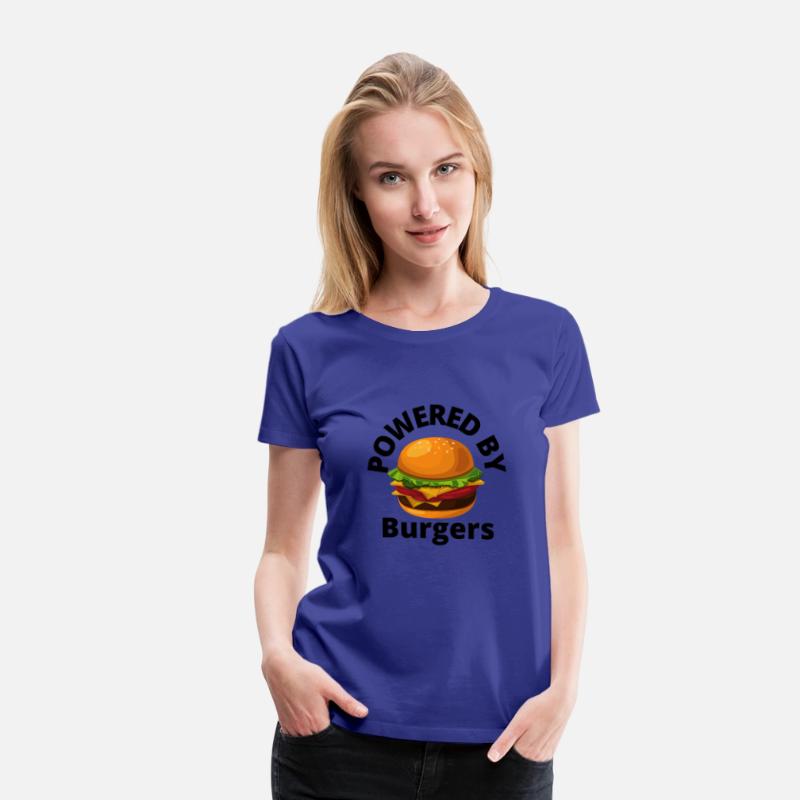 Powered by Burgers - Fast Food Lover - Funny Beef
