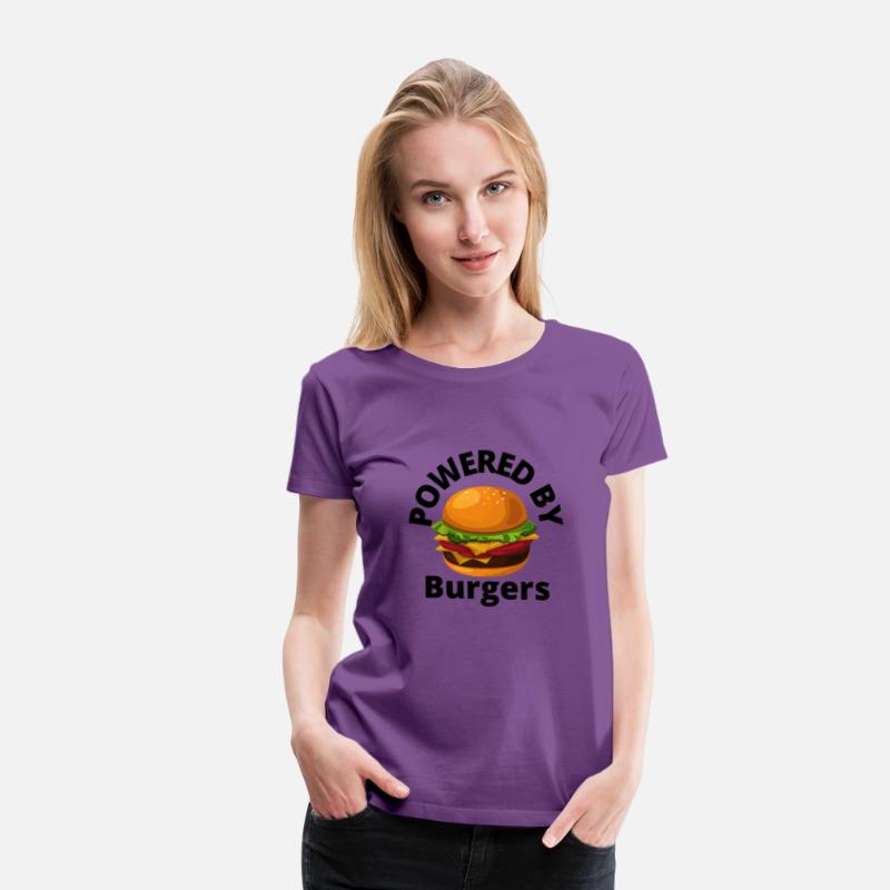 Powered by Burgers - Fast Food Lover - Funny Beef