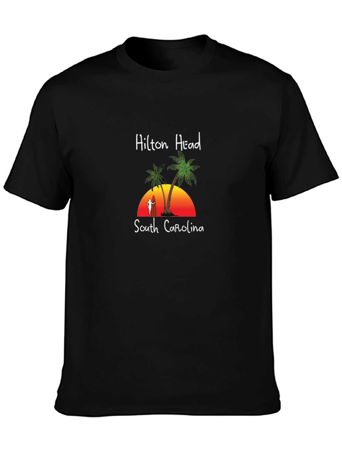 Hilton Head South Carolina Palm Tree Sunset T-Shirt