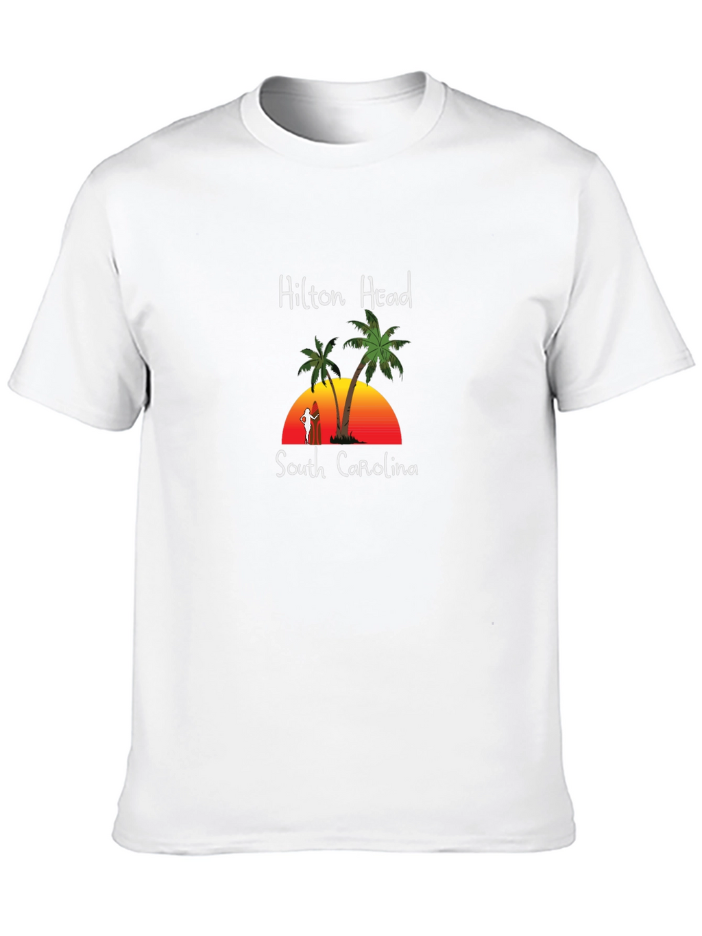 Hilton Head South Carolina Palm Tree Sunset T-Shirt