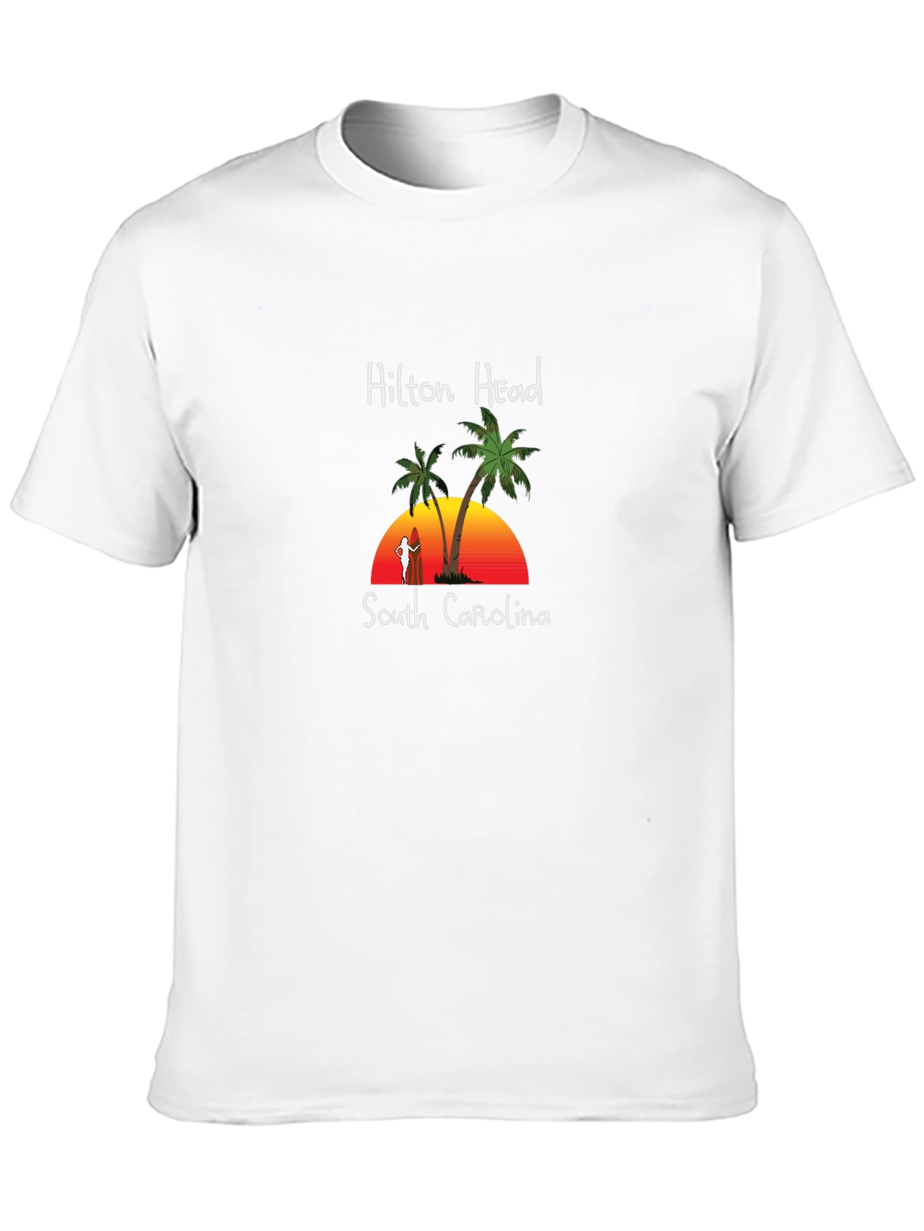 Hilton Head South Carolina Palm Tree Sunset T-Shirt