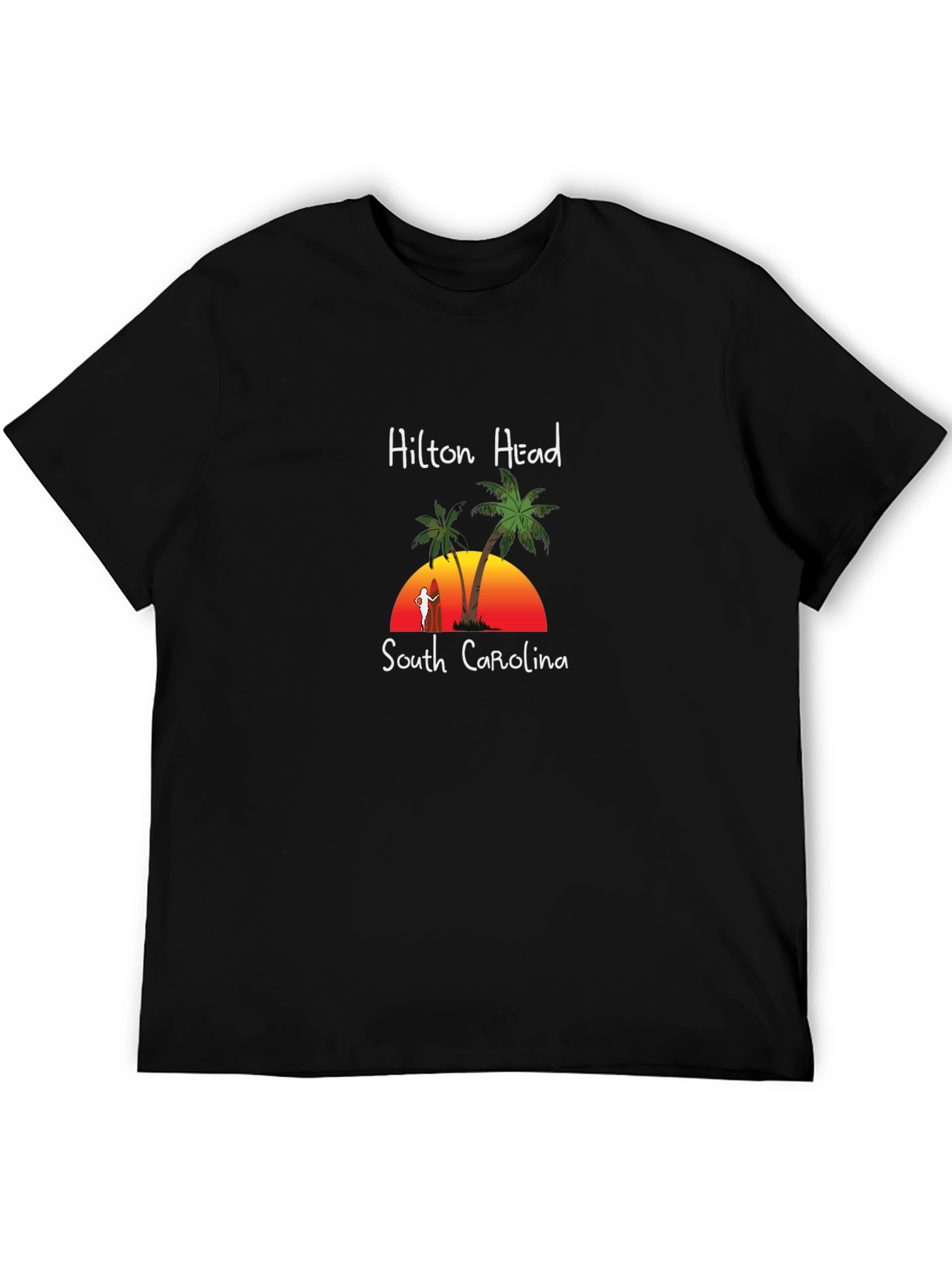 Hilton Head South Carolina Palm Tree Sunset T-Shirt