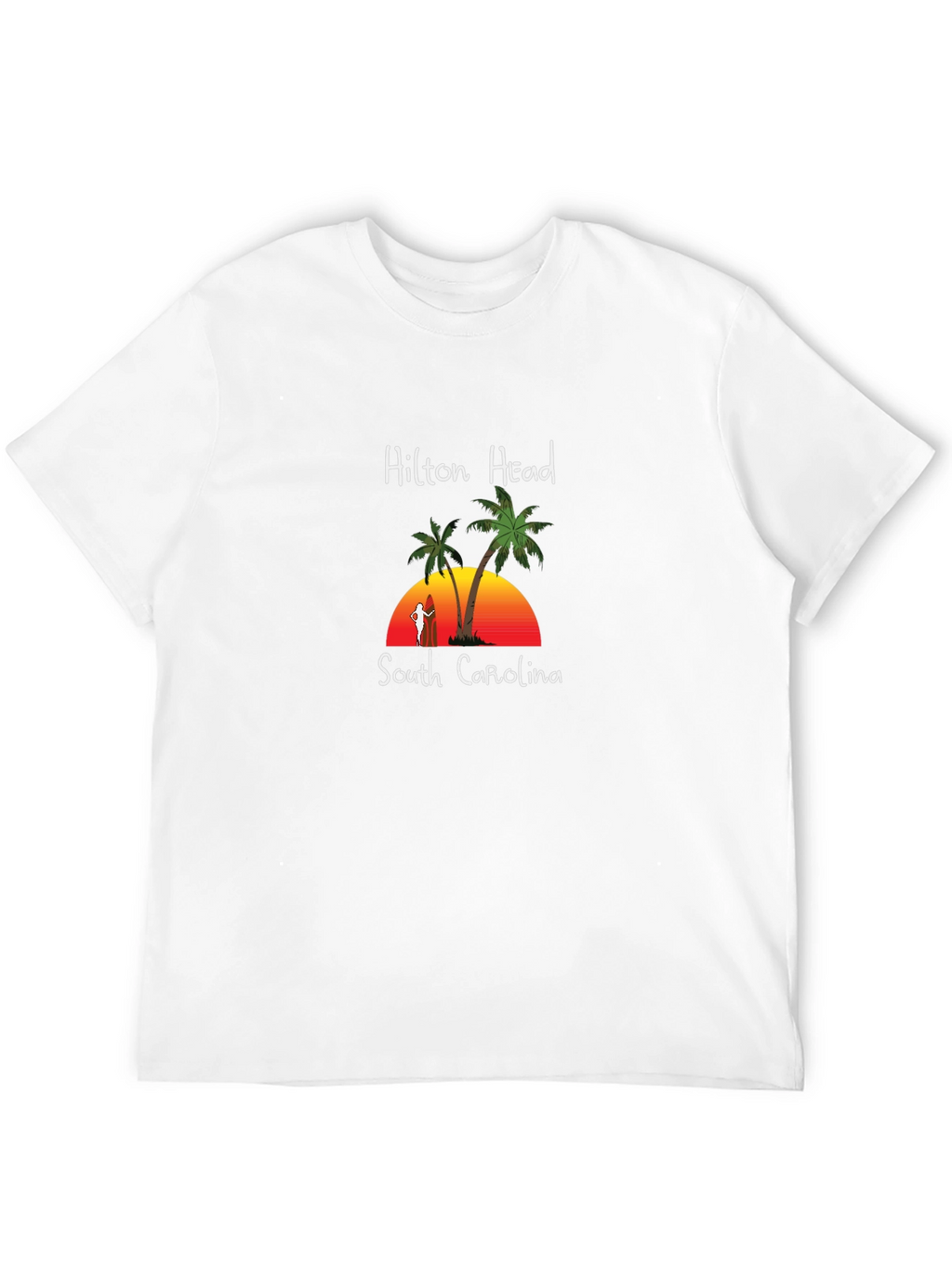Hilton Head South Carolina Palm Tree Sunset T-Shirt