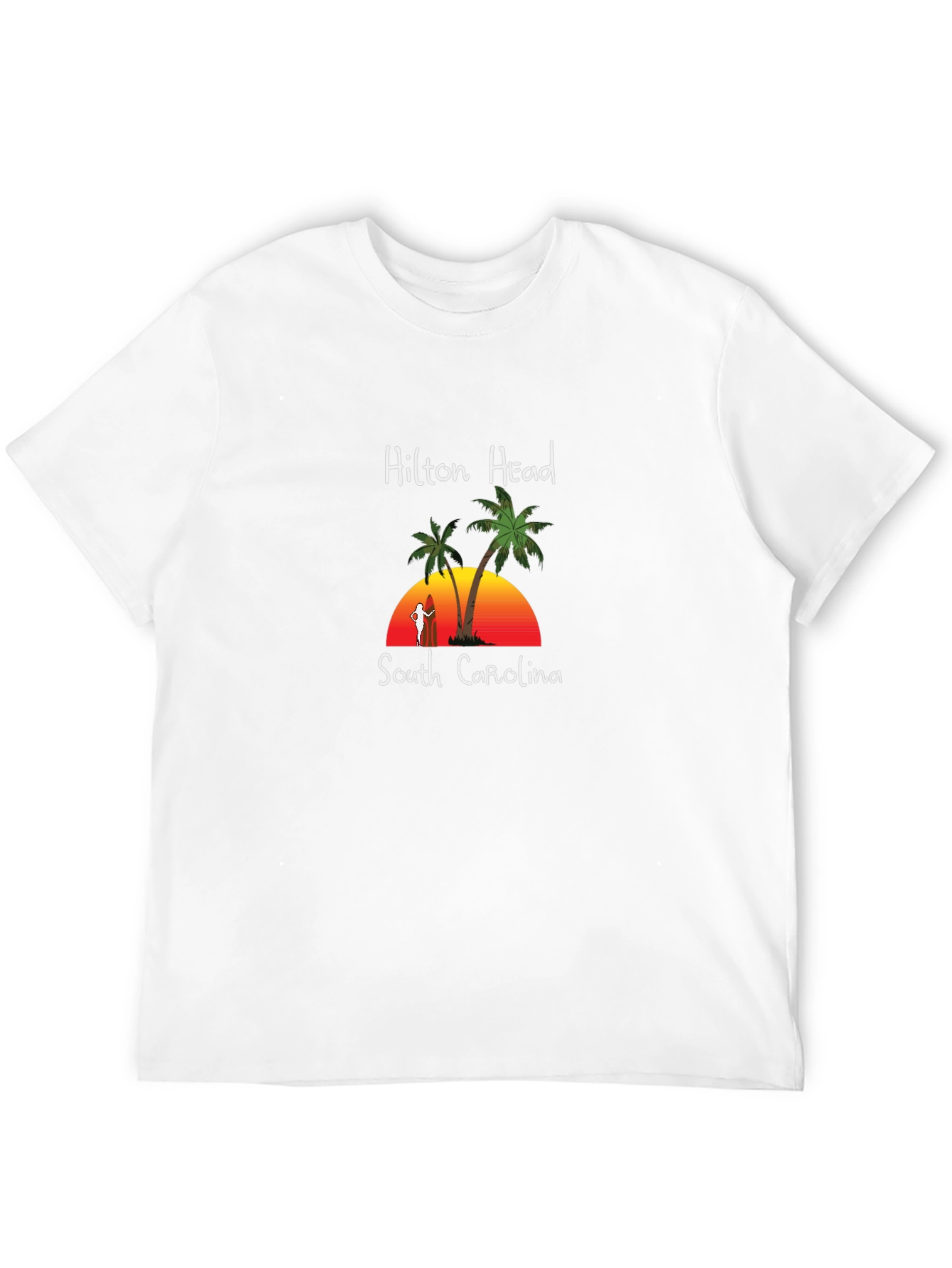 Hilton Head South Carolina Palm Tree Sunset T-Shirt