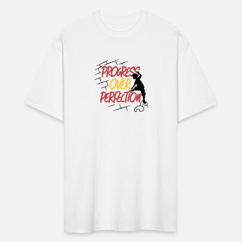 Progress Over Perfection Graffiti Quote Shirt
