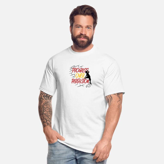 Progress Over Perfection Graffiti Quote Shirt