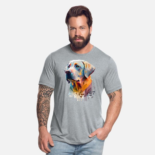 Proud Labrador owner flat ilustration style