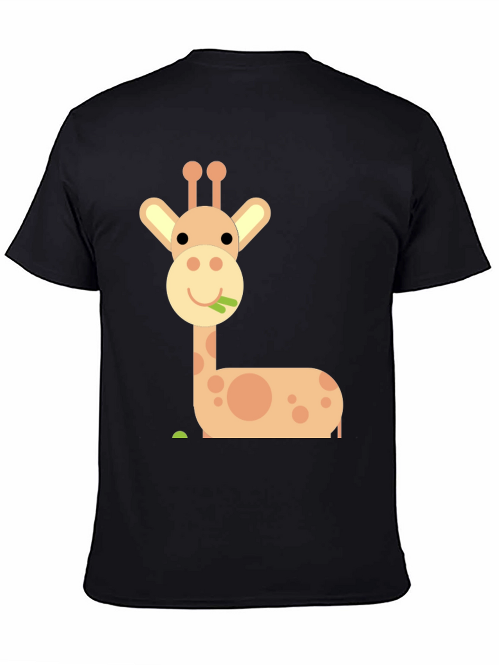 Cute Giraffe Graphic T-Shirt - Black