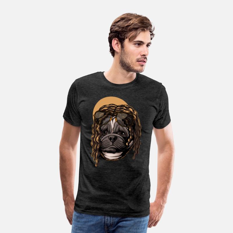 Pug dog dreadlocks hair vector