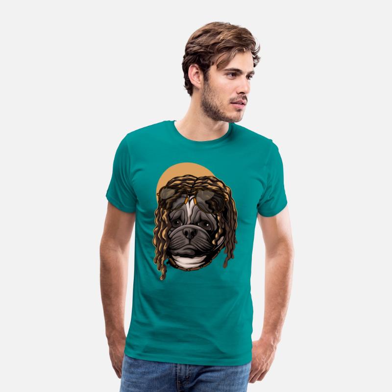Pug dog dreadlocks hair vector