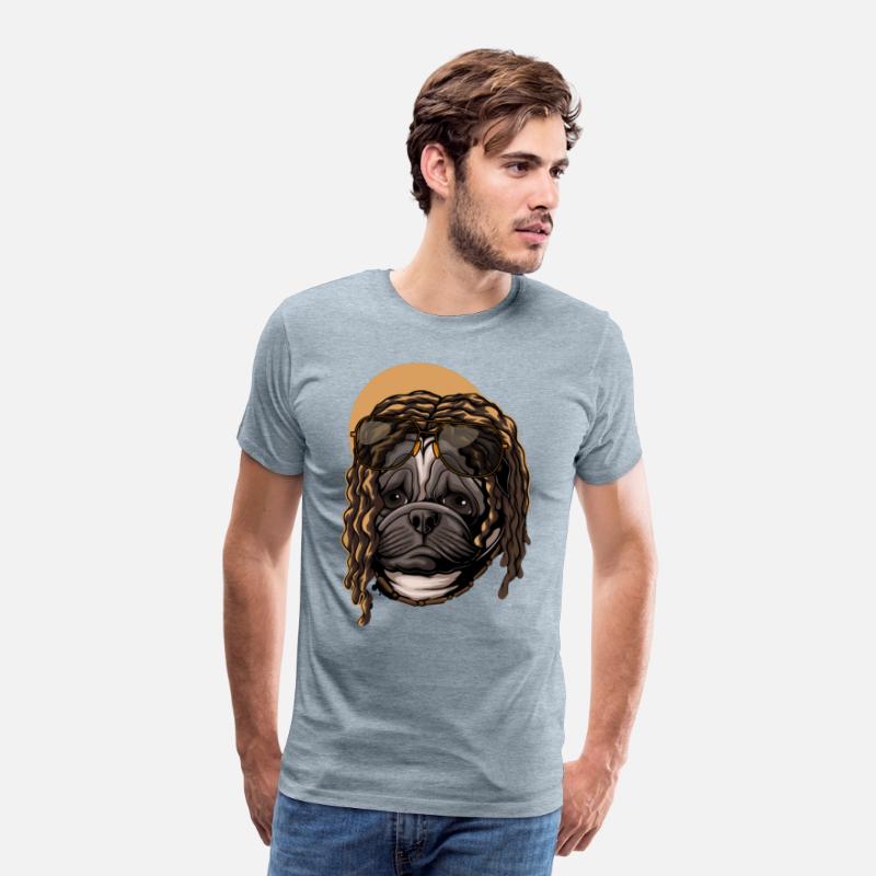 Pug dog dreadlocks hair vector