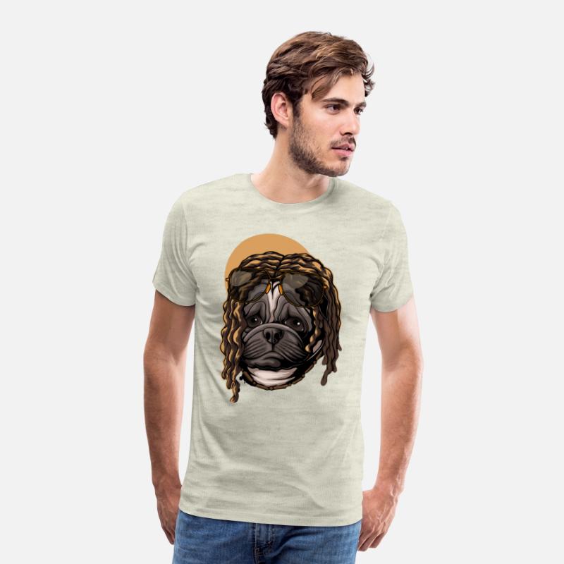 Pug dog dreadlocks hair vector