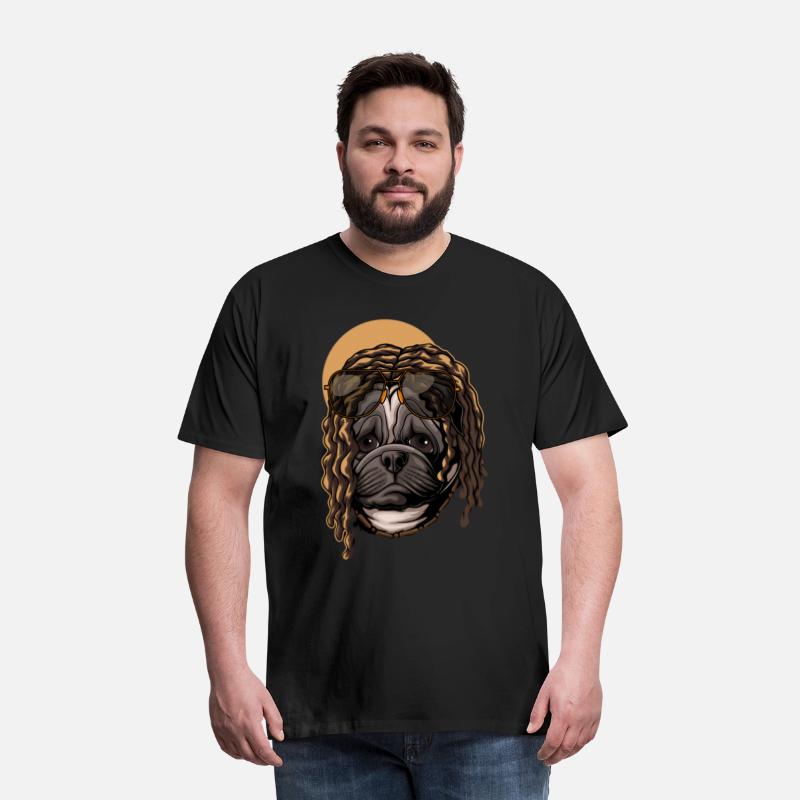 Pug dog dreadlocks hair vector