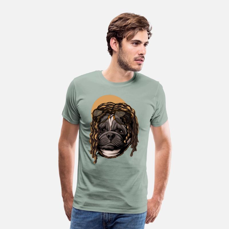 Pug dog dreadlocks hair vector