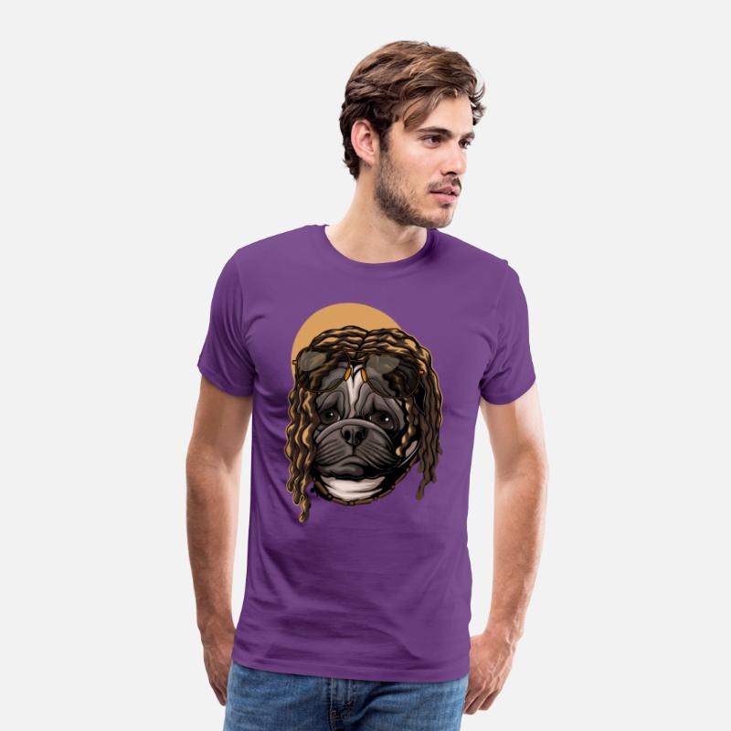 Pug dog dreadlocks hair vector