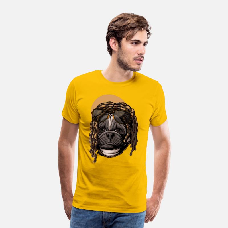 Pug dog dreadlocks hair vector