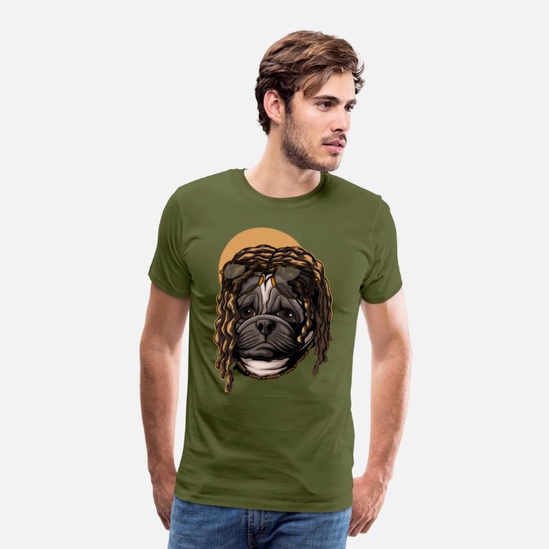 Pug dog dreadlocks hair vector